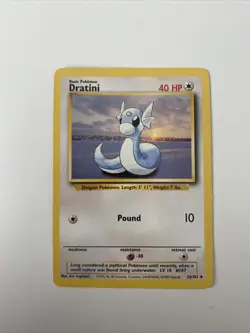 Pokemon TCG Dratini Base Set 26/102 Regular Unlimited Uncommon - Image 1