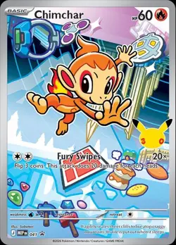Pokemon TCG Chimchar Black Star Promo 041 Holo Promo - Image 1