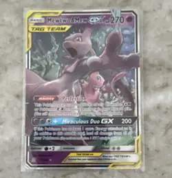 Pokemon Mewtwo & Mew GX 71/236 SM Unified Minds Ultra Rare Holo Eng 270HP - Image 1