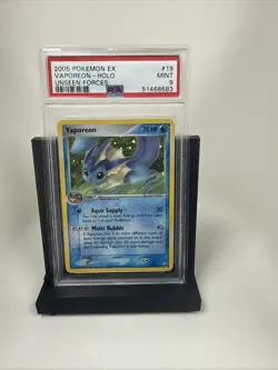 Pokemon Vaporeon 19/115 Unseen Forces Holo PSA 9 - Image 1