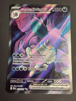2025 Pokemon Destined Rivals Team Rocket's Nidoking ex 216/182 NM - Image 1