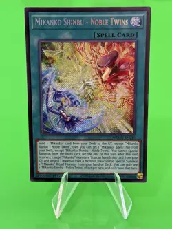 Yu-Gi-Oh Maze Of Muertos Mikanko Shinbu - Noble Twins Secret Rare MZMU-EN019 NM! - Image 1
