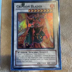 SUPER RARE Crimson Blader AP04-EN008 YuGiOh Astral Pack 4 Holo - LP - Image 1