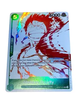 One Piece Card Game - Monkey.D.Luffy (3rd Anniversary Promo) OP07-033 - NM Foil - Image 1