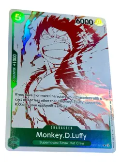 One Piece Card Game - Monkey.D.Luffy (3rd Anniversary Promo) OP07-033 - NM Foil - Image 2
