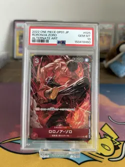 One Piece Japanese Roronoa Zoro PSA 10 Alternate Art OP01-25 #025 - Image 1