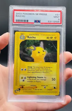 Pokemon Cards: Skrydige Rare: Raichu 27/144 PSA 9 Mint - Image 1