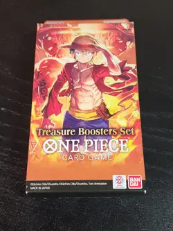 One Piece CCG Sealed Box TREASURE BOOSTER SET Four Packs + Promo Card ENGLISH - Image 1