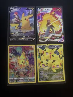Pikachu 4 card Lot! , Lost origin, crown zenith, radiant collection! - Image 1