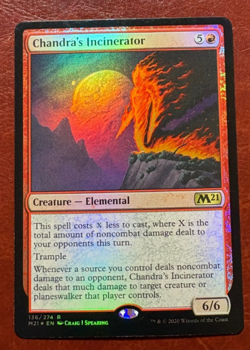 1x NM FOIL Chandra's Incinerator - 136/274 R M21 MTG Magic Never Played x1 - Image 1