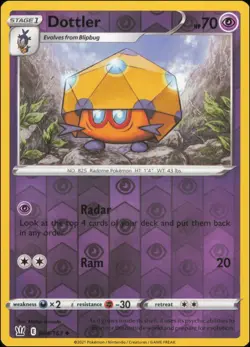 Pokemon - Dottler #064/163 - SWSH05: Battle Styles Reverse Holo - Image 1