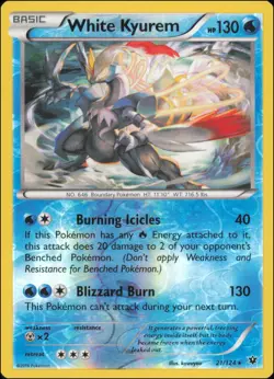 Pokemon - White Kyurem #21/124 - XY - Fates Collide Reverse Holo - Image 1
