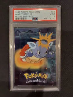 PSA 9 Wartortle Foil Topps Pokemon Movie Edition - Image 1