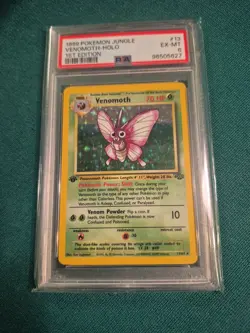 1999 Pokemon Jungle Venomoth - Holo 1st Edition PSA 6 - Image 1