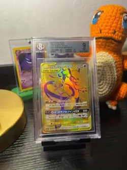 2019 Pokemon Japanese Tag Team All Stars Mewtwo & Mew GX 222/173 Full Art BGS 9 - Image 1