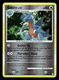 Pokemon Gabite Uncommon Mysterious Treasures 48/123 LP Reverse Holo - Image 1