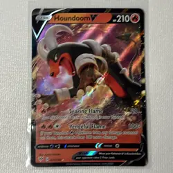 Pokemon TCG Houndoom V Darkness Ablaze 021/189 Holo Ultra Rare - Image 1