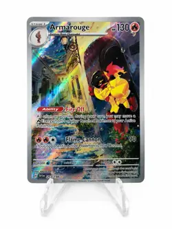 Full Art Armarouge 203/198 Illustration Rare Pokemon Holo Near Mint - Image 2