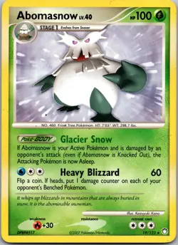 POKEMON ABOMASNOW 19/123 RARE MYSTERIOUS TREASURES NM/M - Image 1