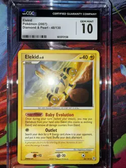 Pokemon TCG Elekid Diamond & Pearl 48/130 CGC 10 GEM MINT POP 11 - Image 1