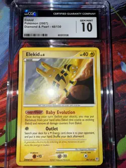 Pokemon TCG Elekid Diamond & Pearl 48/130 CGC 10 GEM MINT POP 11 - Image 3