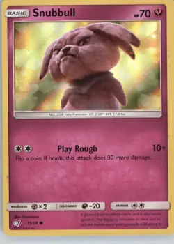 Snubbull 15/18 Common Detective Pikachu Pokemon Holo Near Mint - Image 1