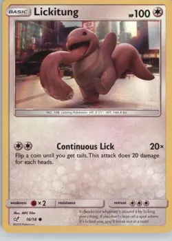 Lickitung 16/18 Common Detective Pikachu Pokemon Holo Near Mint - Image 1