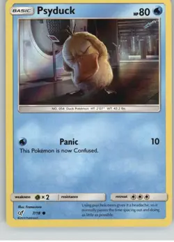 Psyduck 7/18 Common Detective Pikachu Pokemon Holo Near Mint - Image 1