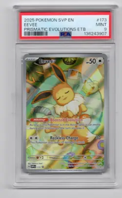 PSA 9 POKEMON 2025 EEVEE PRISMATIC EVOLUTIONS POKEMON CENTER PROMO #173 - Image 3