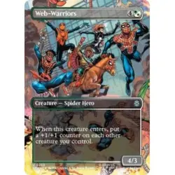 Presale Web-warriors (borderless) X4 M/NM Magic MTG Marvel's Spider-man - Image 1