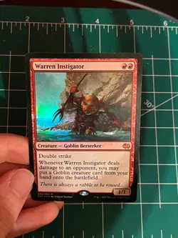 MtG Warren Instigator #32 Magic Duel Deck: Merfolk vs. Goblins Foil LP - Image 1