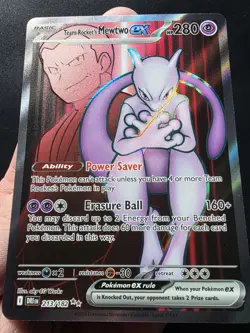 Team Rockets Mewtwo EX 213/182 Destined Rivals Mint Condition Pokemon TCG - Image 3