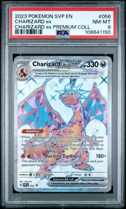 PSA 8 Charizard Ex #056 2023 Pokemon Svp Sv Black Star Promo 2 108641150 - Image 1