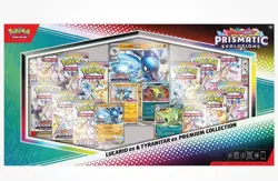 Pokemon Prismatic Evolutions Lucario EX and Tyranitar EX Premium Collection - Image 1
