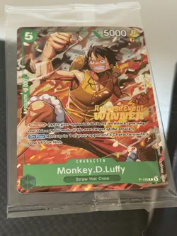 Monkey.D.Luffy P-135 Winner Stamp OP16 Pre-Release Event Promo Card Sealed - Image 5