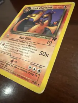 Dark Charizard 21/82 Non Holo Rare Team Rocket Heavily Played Pokemon Card - Image 2