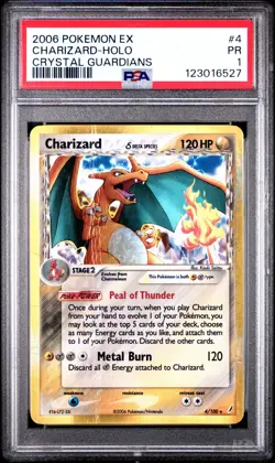 PSA 1 2006 Pokemon EX Crystal Guardians Charizard Delta Species 4/100 Holo Foil - Image 1