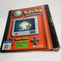 Vintage 1999 Pokemon TCG Card Binder Pokedex Pikachu Rare HTF Nintendo Official - Image 5