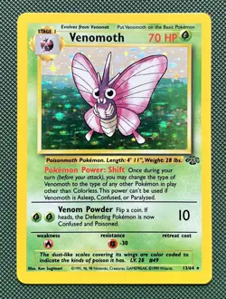 Venomoth 13/64 Jungle Set - Holo Pokemon Card - NM - Image 1
