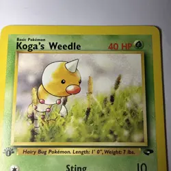 Koga's Weedle 82/132 Gym Challenge 1st Edition Pokemon Card - Image 3