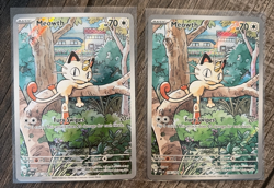 Two NEAR MINT Meowth IR 106/094 Me02: Phantasmal Flames Holo - Pokemon TCG Card - Image 1