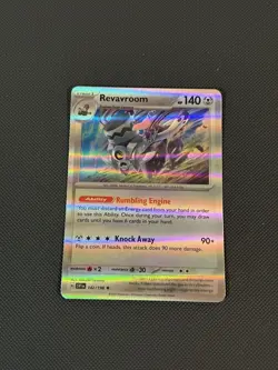 Pokemon TCG Scarlet & Violet Revavroom 142/198 - Holo Bleed Error Card - NM - Image 1