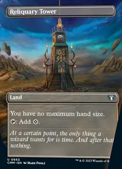 MTG Reliquary Tower - Borderless, NM-Mint, English Commander Masters - Image 1