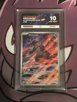 Pokemon TCG Groudon Paradox Rift 199/182 English ACE 10 - Image 1