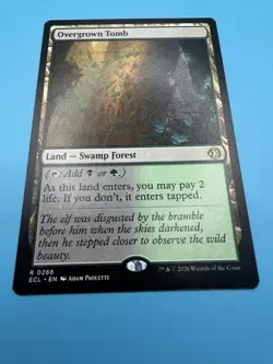 MTG Overgrown Tomb ECL R 0266 NM/M Regular Land Swamp Forest - Image 1
