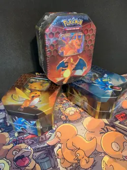 15x Pokemon Hidden Fates Tins (4 complete Art Sets + 3 Extra Tins) - Image 1