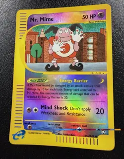 Mr. Mime 095A/147 Aquapolis Reverse Holo Pokemon TCG MP - Image 4
