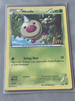 Weedle - 1/12 Holo LP McDonald's Promos 2014 Pokemon TCG - Image 1