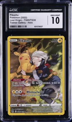 2021 POKEMON CELEBRATIONS #005 FULL ART/PIKACHU CGC 10 GEM MINT - Image 1