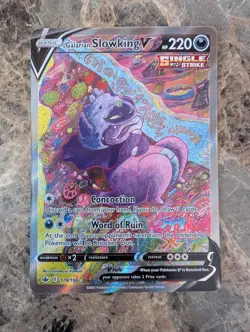 Pokemon Galarian Slowking V TCG Card Sword & Shield Chilling Reign 179/198 - Image 1